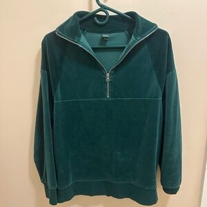 Velvet Quarter Zip Sweater